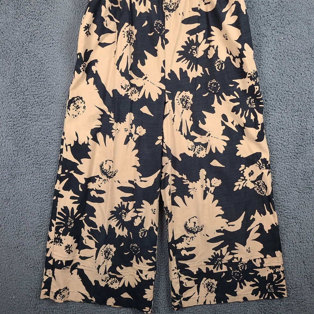 Anthropologie Floral Wide Leg The Somerset Jumpsuit XS Smocked Waist V-Neck - Picture 3 of 10